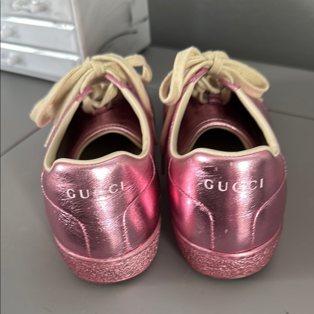 Pink Metallic Women's Sneakers - Picture 5 of 6